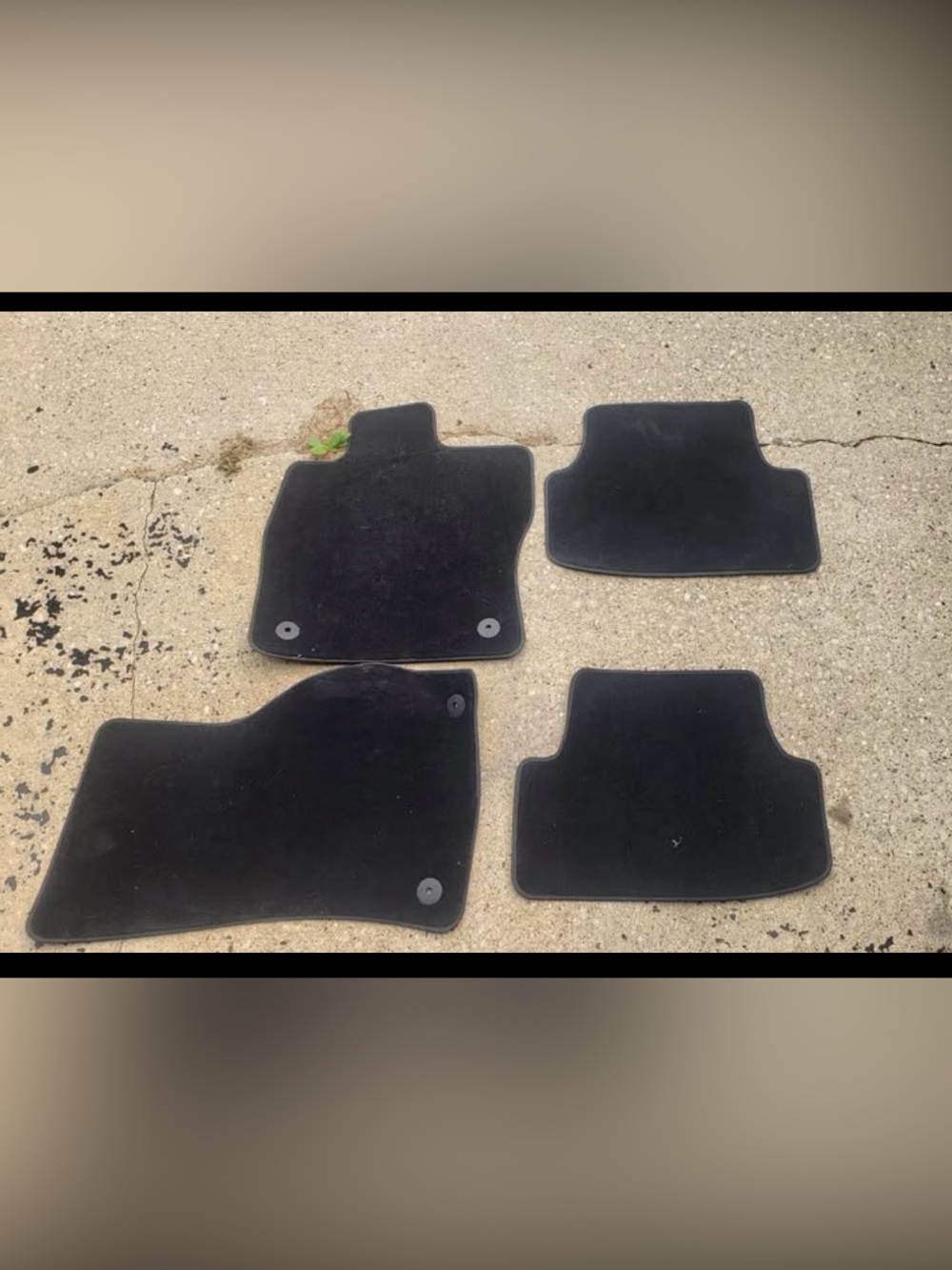 2016 Volkswagen Golf Black Carpet Car Floor Mats - Set of 4
